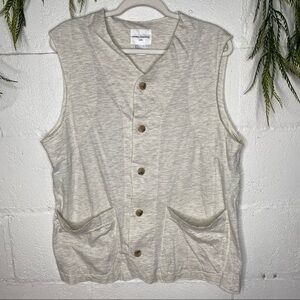 Vintage Charles Goodnight Button Front Soft Knit Vest Size S/M Cottagecore